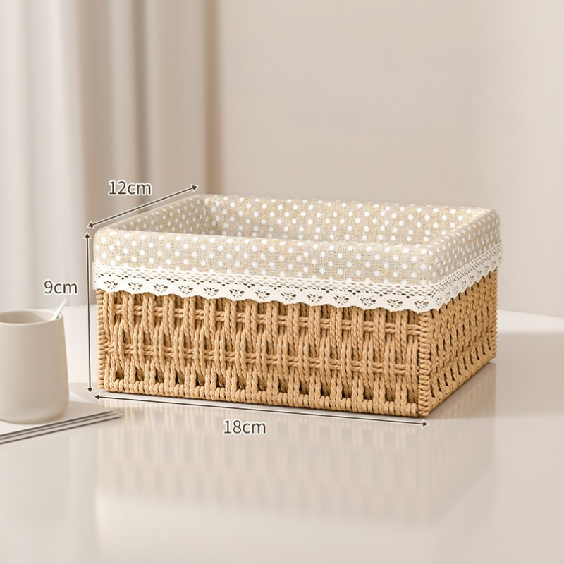 Natural Rattan Organizer Basket