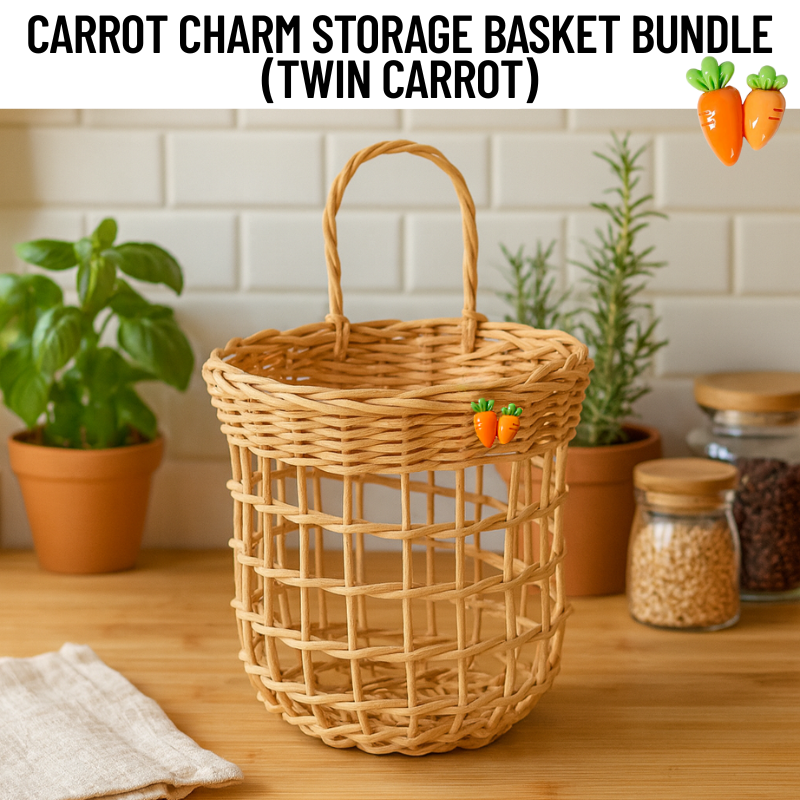 Plump Carrot Charm Storage Basket Bundle
