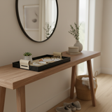 Rattan-Style Leather Tray
