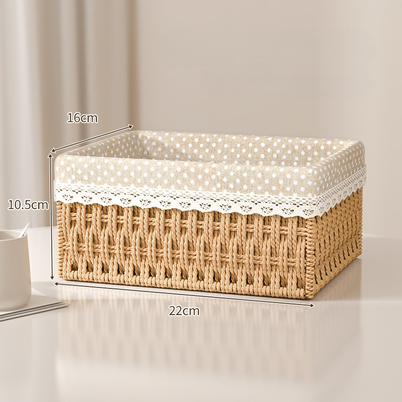 Natural Rattan Organizer Basket