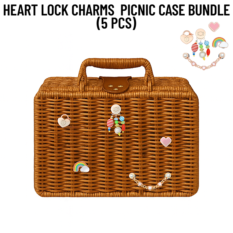 Whimsy Charm Rattan Picnic case Bundle