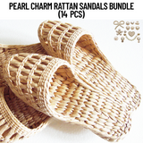 Pearl Charm Rattan Sandals Bundle