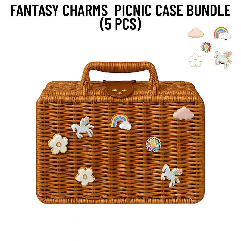 Whimsy Charm Rattan Picnic case Bundle