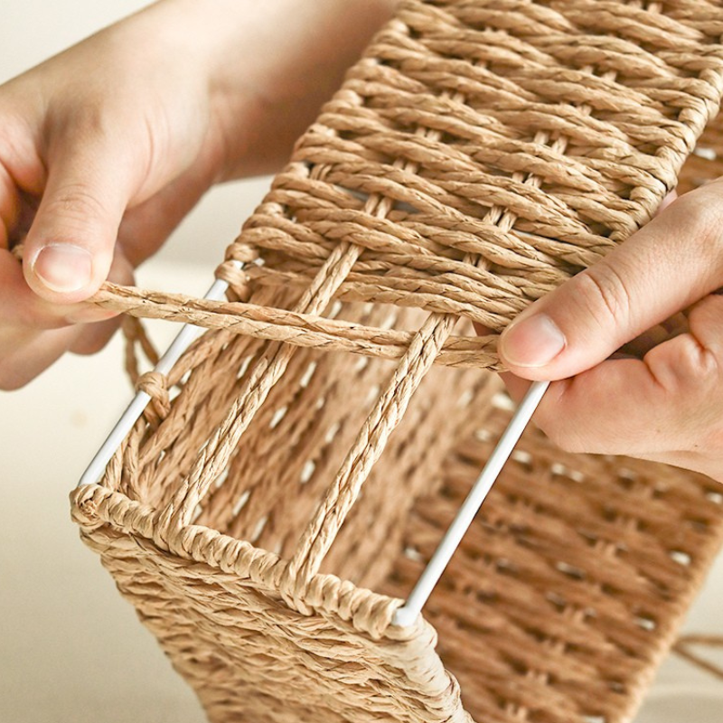 Natural Rattan Organizer Basket