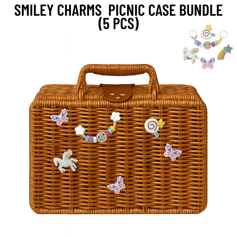 Whimsy Charm Rattan Picnic case Bundle