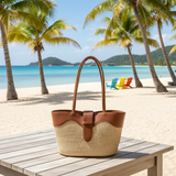 Woven Straw Shoulder Tote