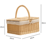 Handwoven Rattan Picnic Basket