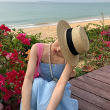 Women's Summer Flat Straw Sunhat