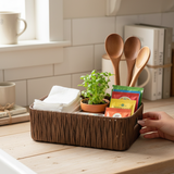 Braided Rattan-Style Organizer