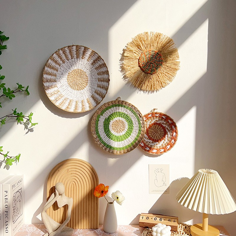 Boho Woven Rattan Wall Decor