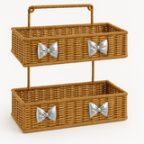 Fluffy Bow Charm Rattan Shelf Bundle