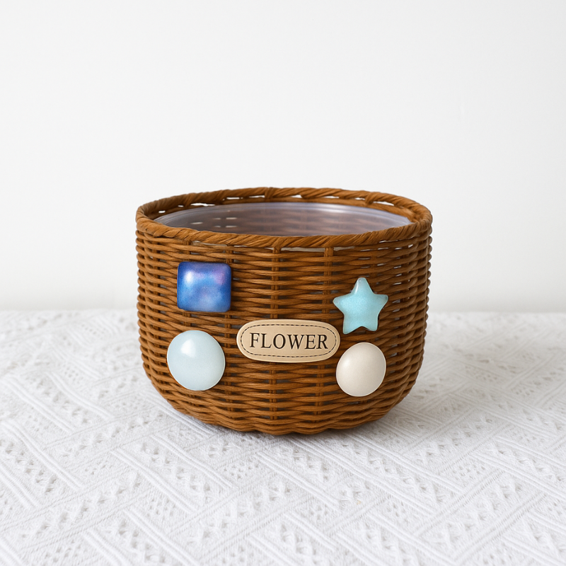 Handcrafted Charm Flower Basket Bundle