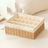 Rattan-Style Drawer Organizer Box