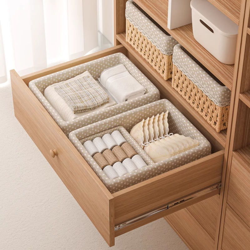 Natural Rattan Organizer Basket