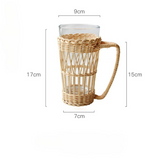 Rattan Cup Holder with Handle
