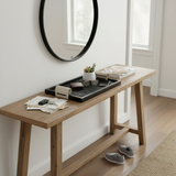 Rattan-Style Leather Tray