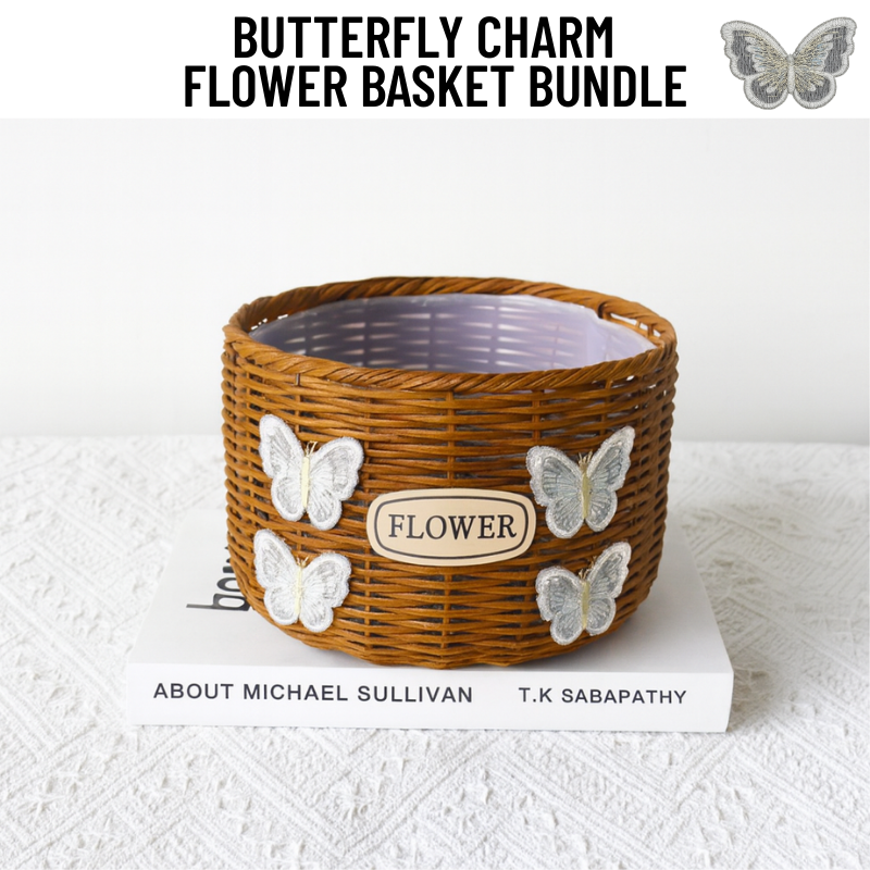 Handcrafted Charm Flower Basket Bundle