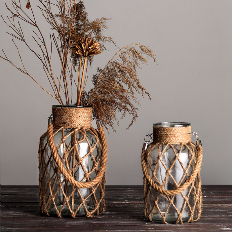 Hemp Rope Glass Vase