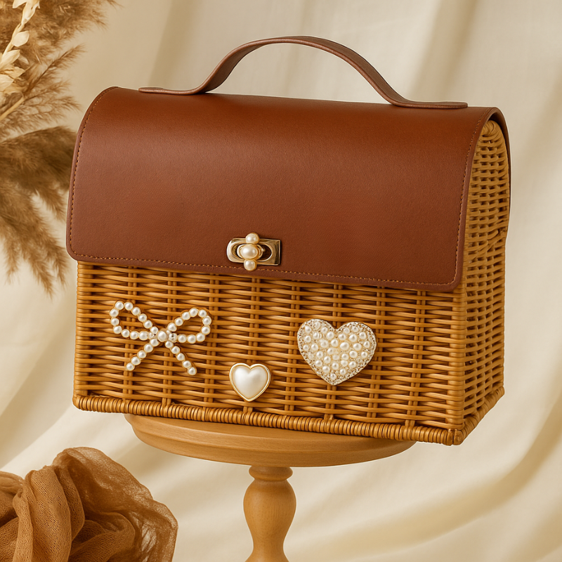 Pearl Charm Rattan Gift Box Bundle