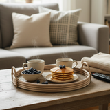Rattan Round Serving Tray