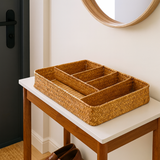 Rattan Divided Storage Organizer