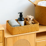 Rattan Divided Storage Organizer