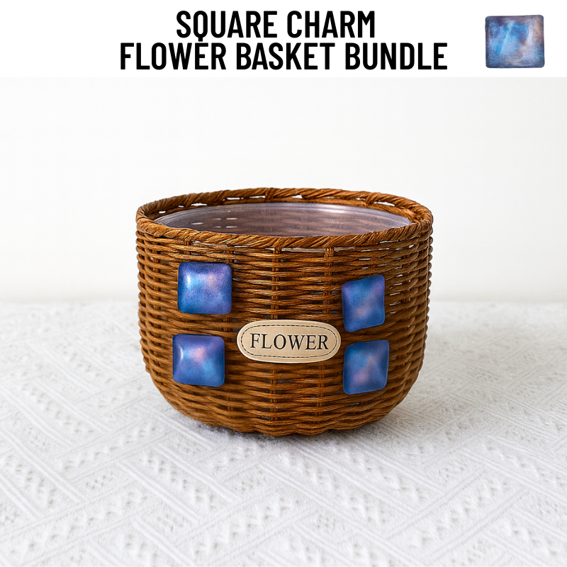 Handcrafted Charm Flower Basket Bundle