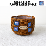 Handcrafted Charm Flower Basket Bundle