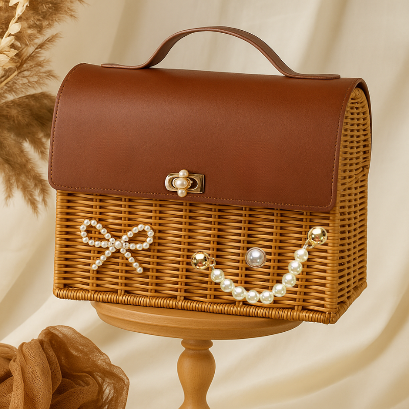 Pearl Charm Rattan Gift Box Bundle
