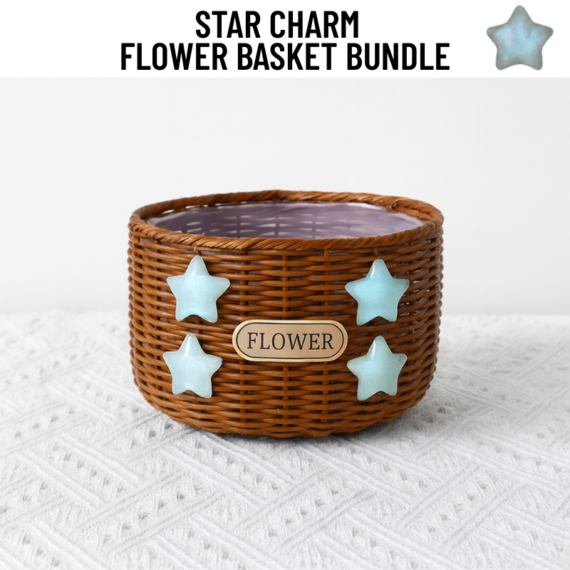 Handcrafted Charm Flower Basket Bundle