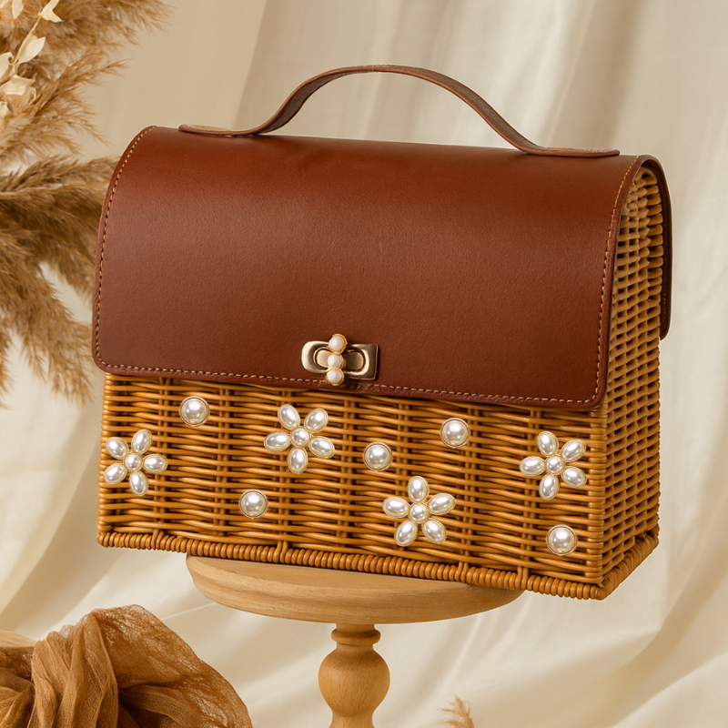 Pearl Charm Rattan Gift Box Bundle