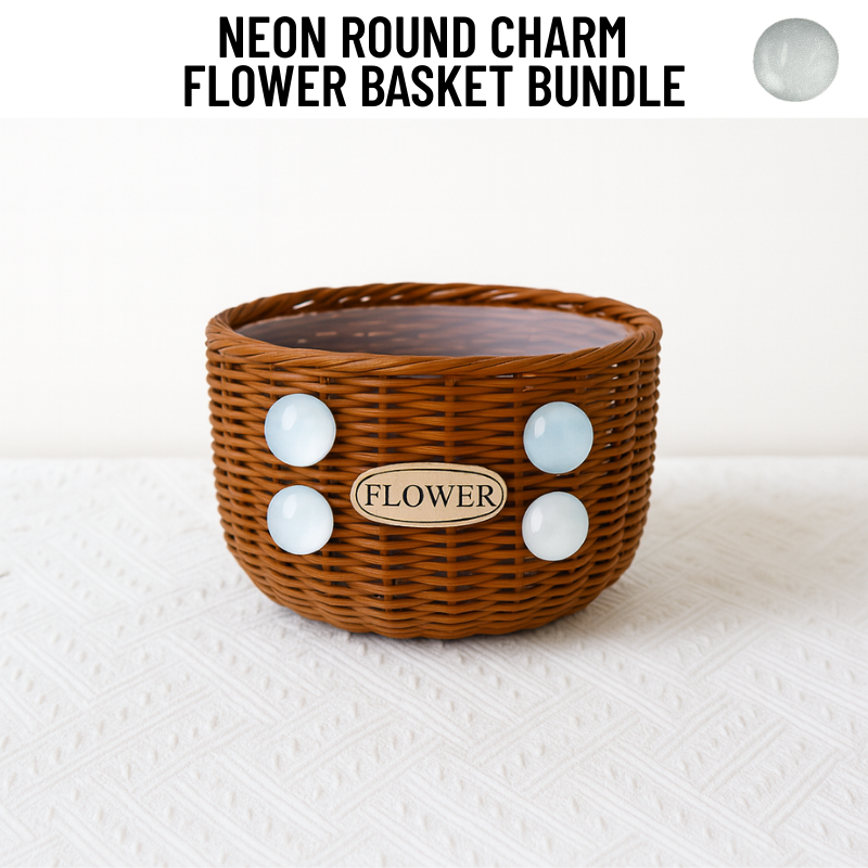 Handcrafted Charm Flower Basket Bundle