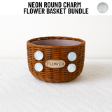 Handcrafted Charm Flower Basket Bundle