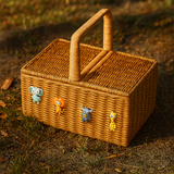 Animal Charm Lidded Picnic Basket Bundle