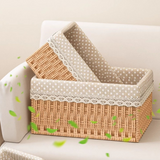Natural Rattan Organizer Basket