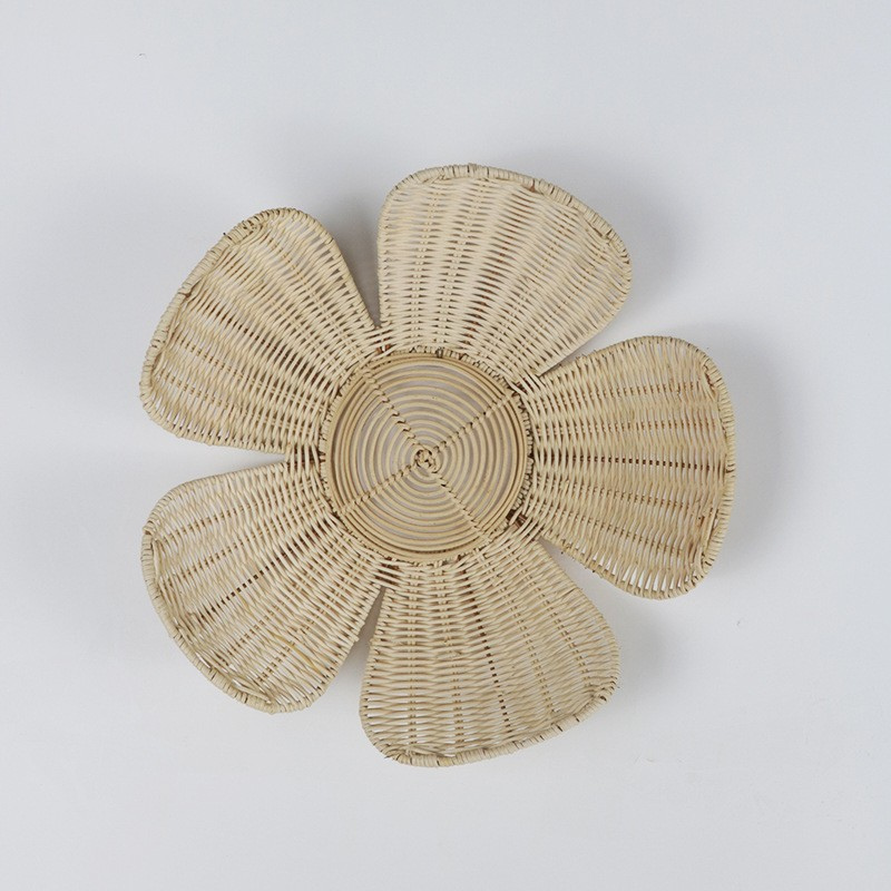 Boho Rattan Daisy Wall Decor (2-Pcs)