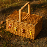 Animal Charm Lidded Picnic Basket Bundle