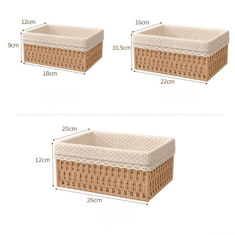 Natural Rattan Organizer Basket