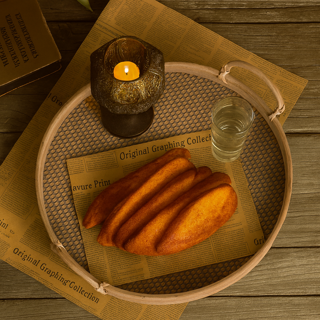 Rattan Round Serving Tray