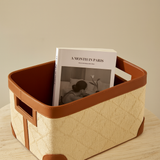 Rattan-Style Lidded Storage Box