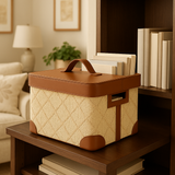 Rattan-Style Lidded Storage Box