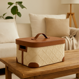 Rattan-Style Lidded Storage Box