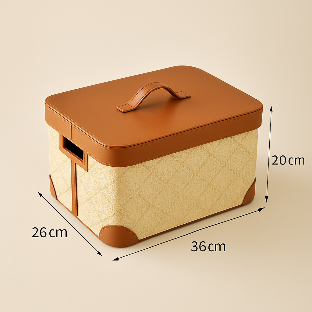 Rattan-Style Lidded Storage Box