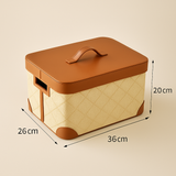 Rattan-Style Lidded Storage Box