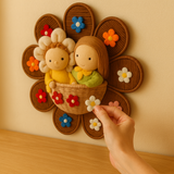 Wool Flower Charm Wall Basket Bundle