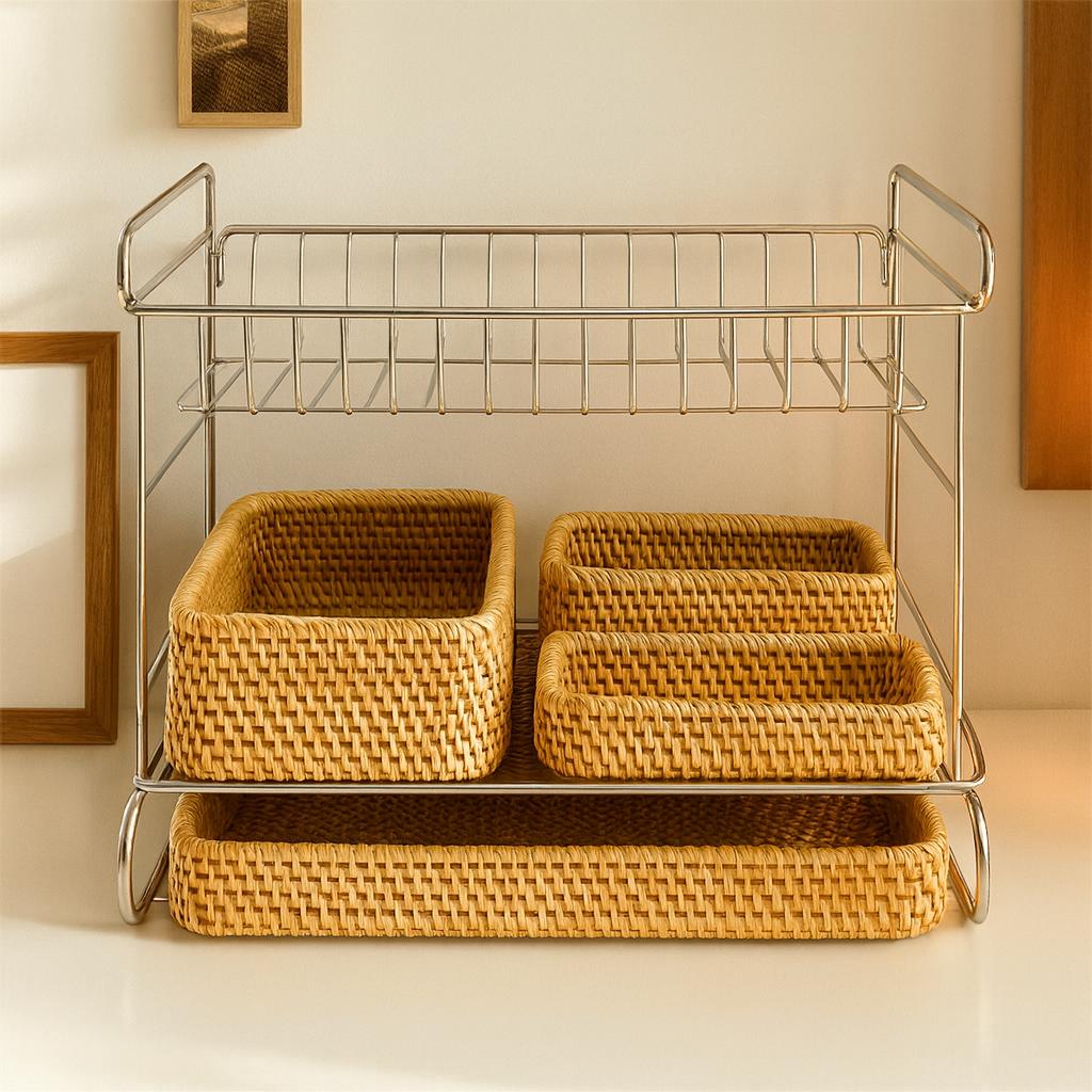 Stainless Steel Organizer Shelf Set