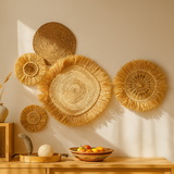 Boho Raffia Wall Decor Set
