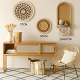 Woven Rattan Wall Shelf Set