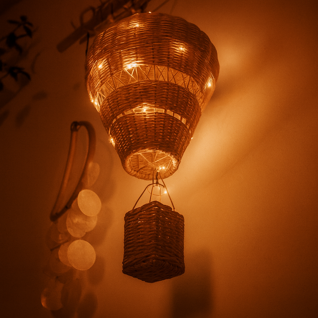 Rattan Hot Air Balloon Decor