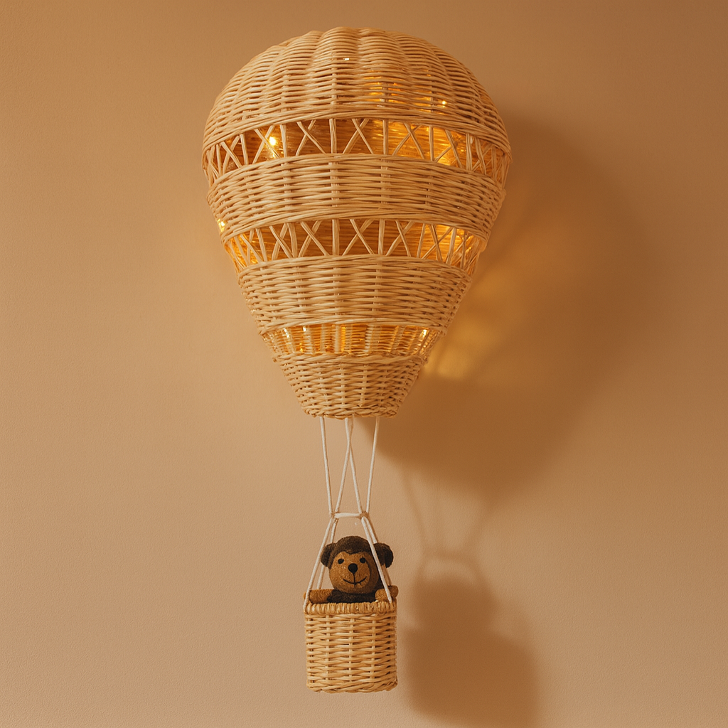 Rattan Hot Air Balloon Decor